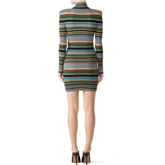 Ronny Kobo Tanysha Sweater Dress Striped Glitter Stretch Knit Dress Size 6 - Picture 2 of 8